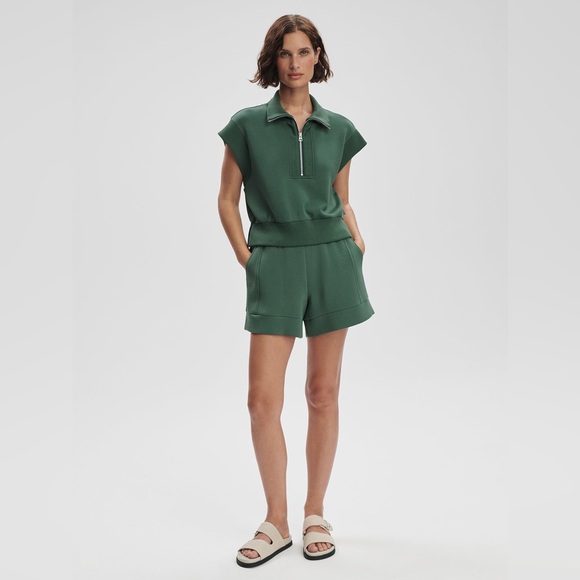 Varley Kelly Half Zip Doublesoft Sweat 2.0 in Cilantro - Picture 9 of 13